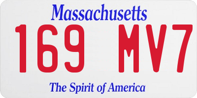 MA license plate 169MV7
