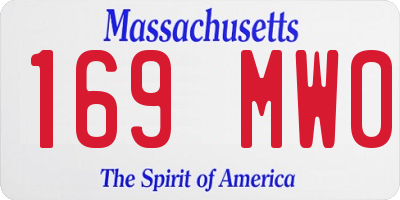 MA license plate 169MW0