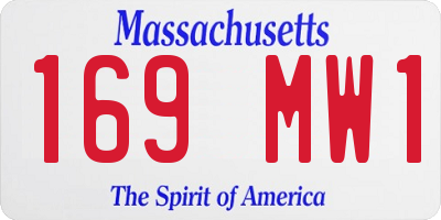 MA license plate 169MW1