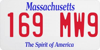 MA license plate 169MW9