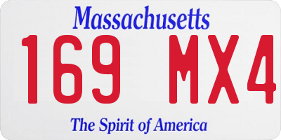 MA license plate 169MX4