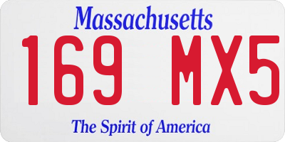 MA license plate 169MX5