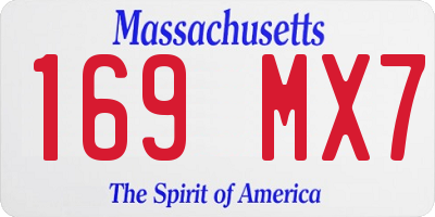 MA license plate 169MX7