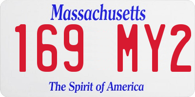 MA license plate 169MY2