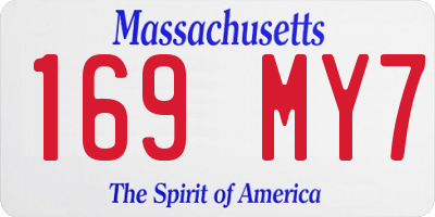 MA license plate 169MY7