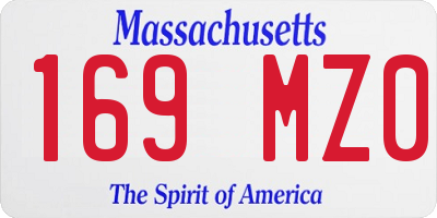 MA license plate 169MZ0