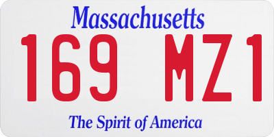 MA license plate 169MZ1