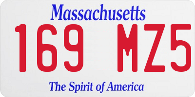 MA license plate 169MZ5