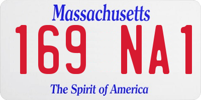 MA license plate 169NA1