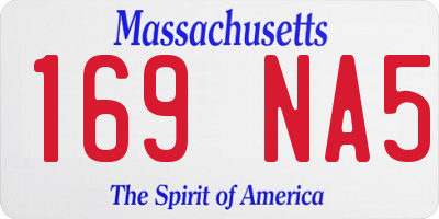 MA license plate 169NA5