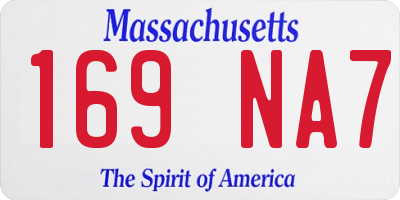 MA license plate 169NA7