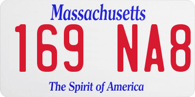 MA license plate 169NA8