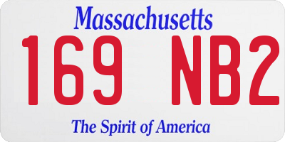MA license plate 169NB2