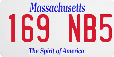 MA license plate 169NB5
