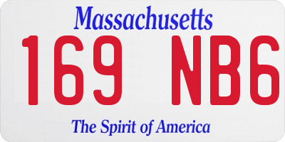 MA license plate 169NB6