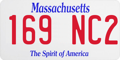 MA license plate 169NC2