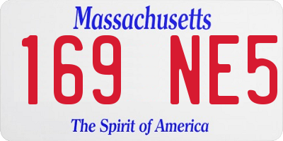 MA license plate 169NE5