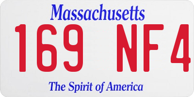 MA license plate 169NF4
