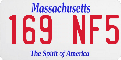 MA license plate 169NF5