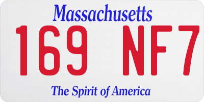 MA license plate 169NF7