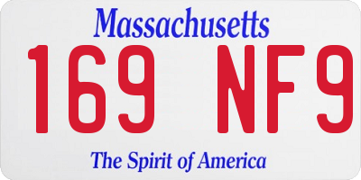 MA license plate 169NF9