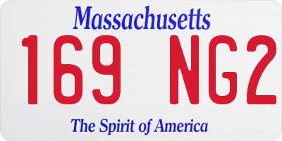 MA license plate 169NG2