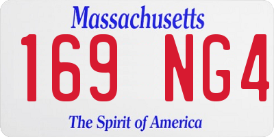 MA license plate 169NG4