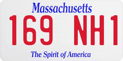 MA license plate 169NH1