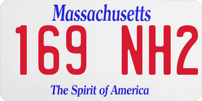 MA license plate 169NH2