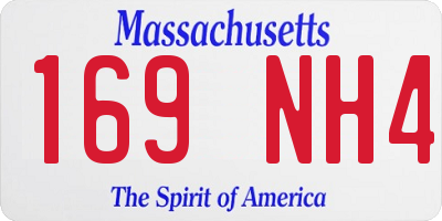 MA license plate 169NH4