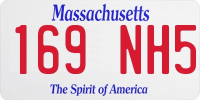 MA license plate 169NH5