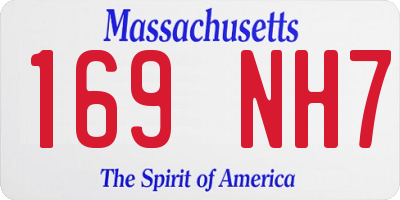 MA license plate 169NH7