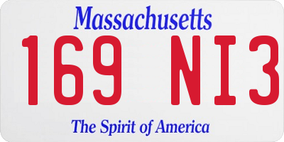 MA license plate 169NI3