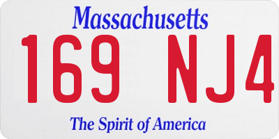 MA license plate 169NJ4