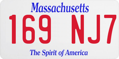 MA license plate 169NJ7