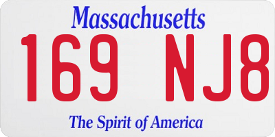 MA license plate 169NJ8