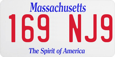 MA license plate 169NJ9