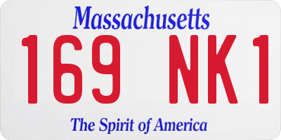 MA license plate 169NK1