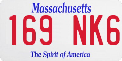 MA license plate 169NK6
