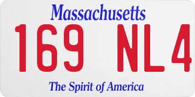 MA license plate 169NL4