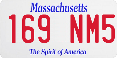 MA license plate 169NM5