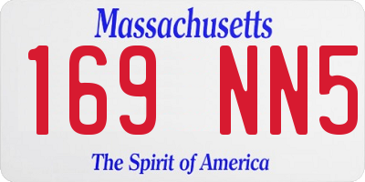 MA license plate 169NN5