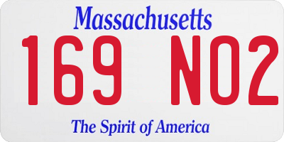 MA license plate 169NO2