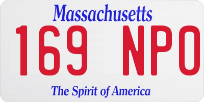 MA license plate 169NP0