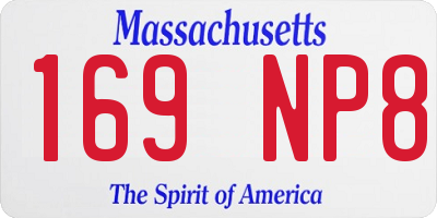 MA license plate 169NP8