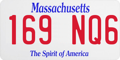 MA license plate 169NQ6