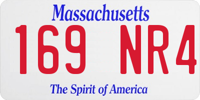 MA license plate 169NR4