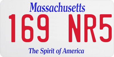 MA license plate 169NR5