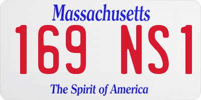 MA license plate 169NS1
