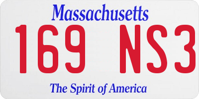 MA license plate 169NS3